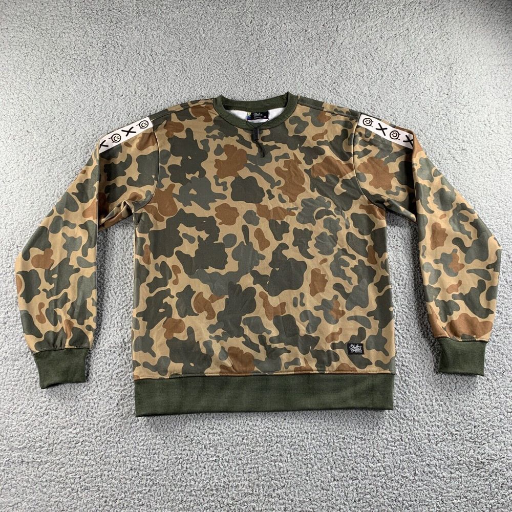 NEW Bleeker & Mercer Sweatshirt Mens Medium Camo Fleece‎ Lined Crew Pullover